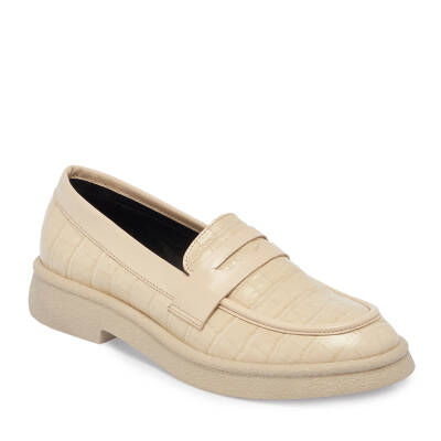 Bej Deri Kadın Loafer - K24S1AY67625-J1C - 1