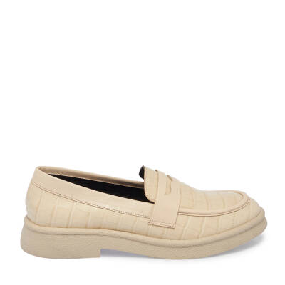 Bej Deri Kadın Loafer - K24S1AY67625-J1C - 3