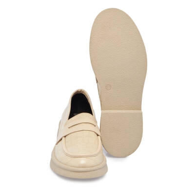 Bej Deri Kadın Loafer - K24S1AY67625-J1C - 4