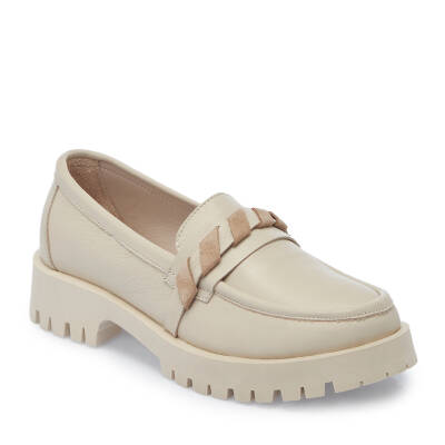 Bej Deri Kadın Loafer - K25I1AY67823-A25 - 1