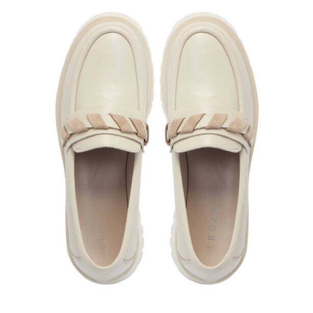 Bej Hakiki Deri Kadın Loafer - K25I1AY67823-A25 - Tergan