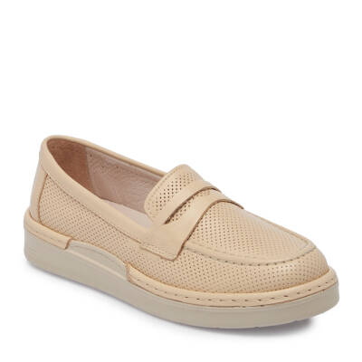 Bej Deri Kadın Loafer - K25I1AY67923-A25 