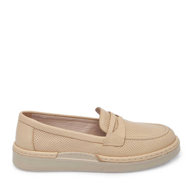Bej Hakiki Deri Kadın Loafer - K25I1AY67923-A25 - 1