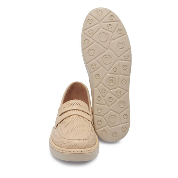 Bej Hakiki Deri Kadın Loafer - K25I1AY67923-A25 - 4