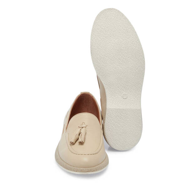 Bej Hakiki Deri Kadın Loafer - K25I1AY67993-A25 - 4