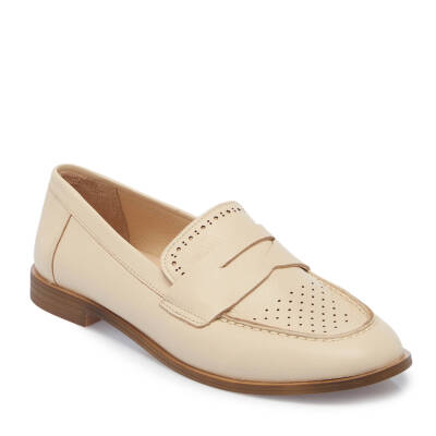  Bej Deri Kadın Loafer - K25I1AY68019-A25 - 1