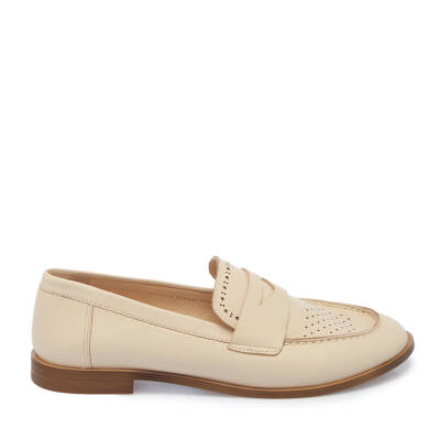  Bej Deri Kadın Loafer - K25I1AY68019-A25 - 3