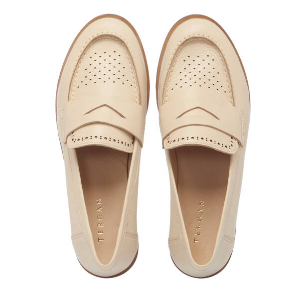 Bej Hakiki Deri Kadın Loafer - K25I1AY68019-A25 - 5