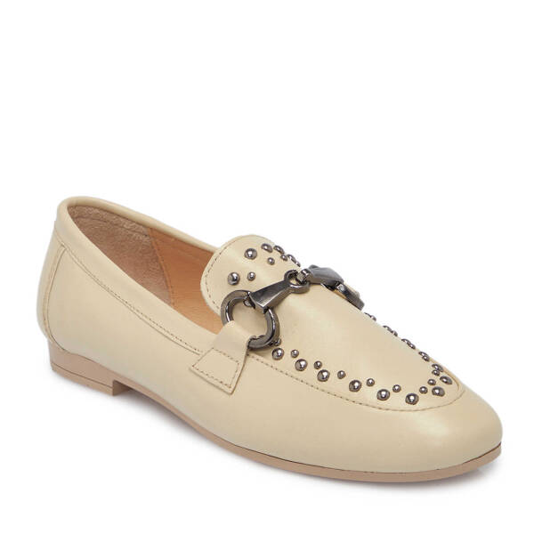 Bej Deri Kadın Loafer - K25S1AY68161-A25 - 1