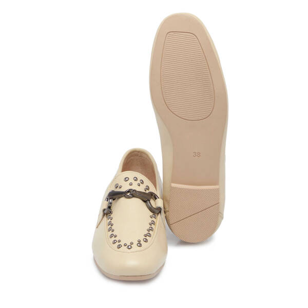 Bej Deri Kadın Loafer - K25S1AY68161-A25 - 4
