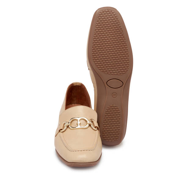 Bej Deri Kadın Loafer - K25S1AY68199-S2S - 4
