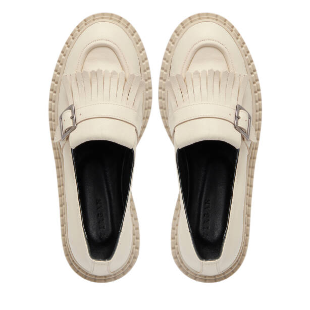 Bej Deri Kadın Loafer - K25S1AY68300-A25 - 5
