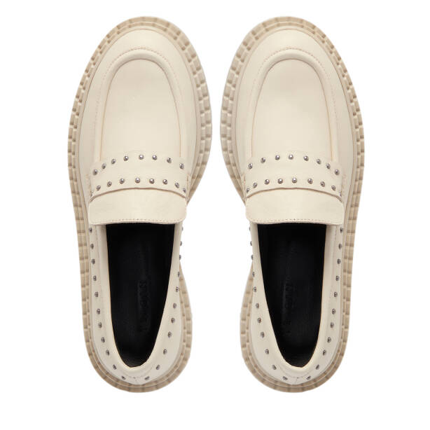 Bej Deri Kadın Loafer - K25S1AY68301-A25 - 5