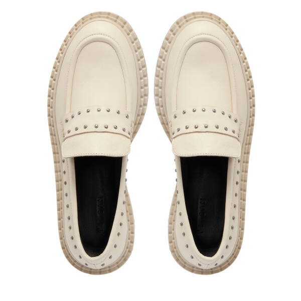 Bej Deri Kadın Loafer - K25S1AY68301-A25 - 5