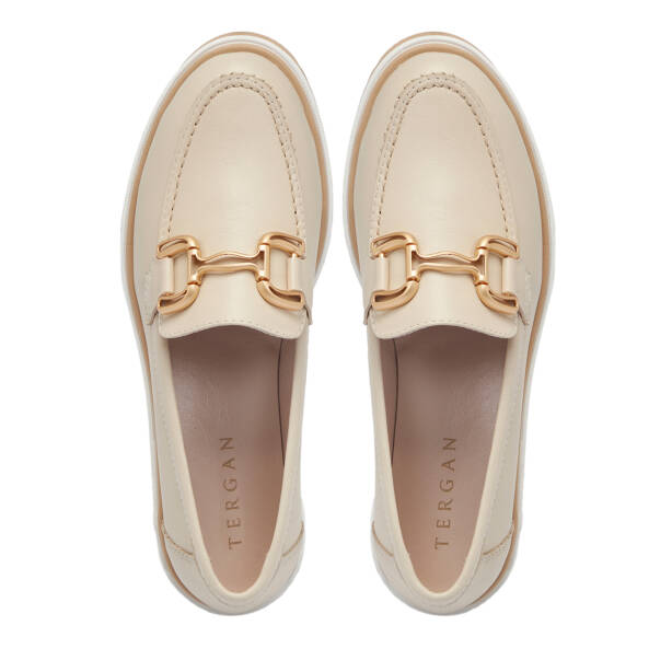 Bej Deri Kadın Loafer - K25S1AY68322-A25 - 5