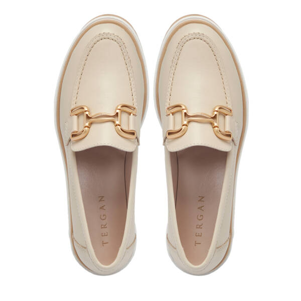Bej Deri Kadın Loafer - K25S1AY68322-A25 - 5