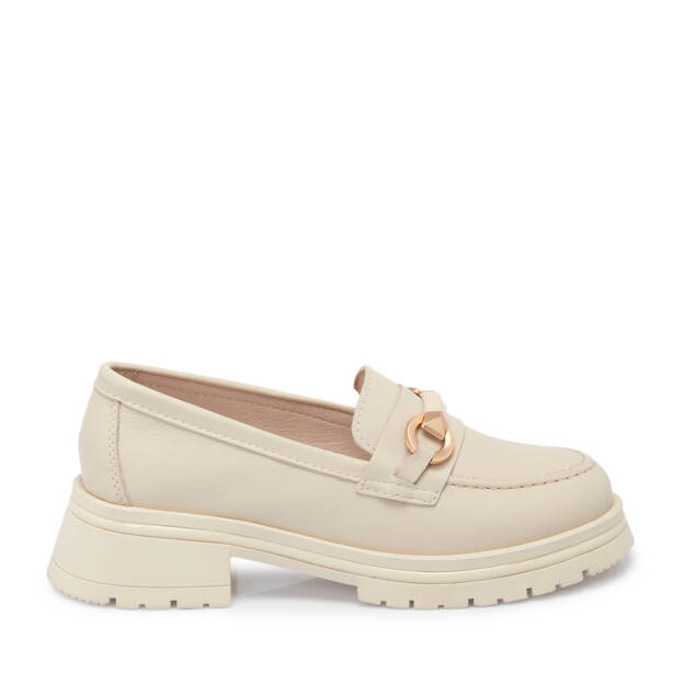 Bej Deri Kadın Loafer - K25S1AY68323-A25 - 3