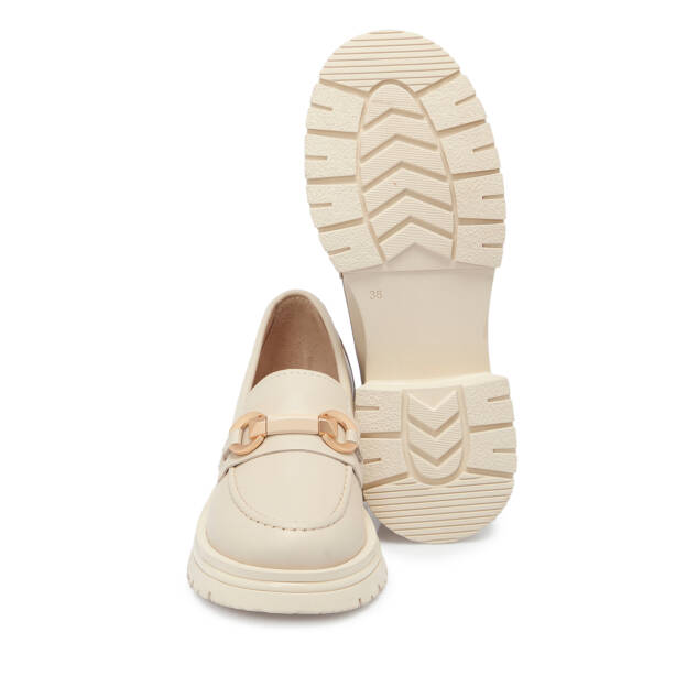 Bej Deri Kadın Loafer - K25S1AY68323-A25 - 4