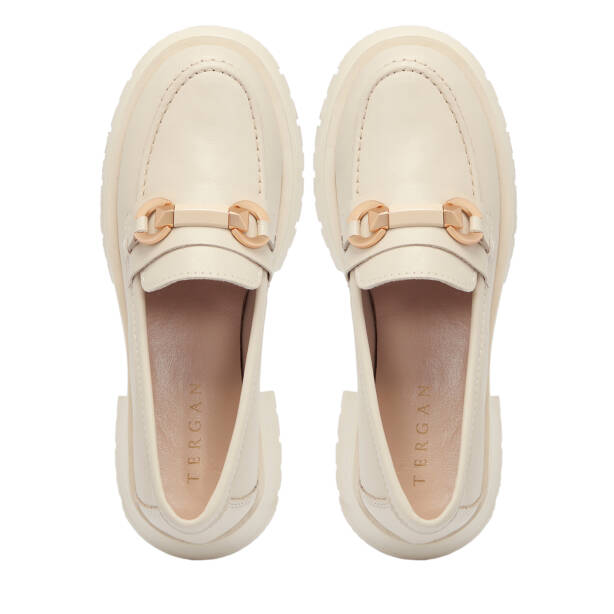 Bej Deri Kadın Loafer - K25S1AY68323-A25 - 5