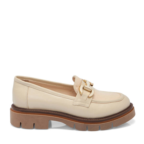 Bej Deri Kadın Loafer - K25S1AY68335-A25 - 3