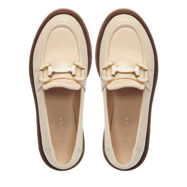 Bej Deri Kadın Loafer - K25S1AY68335-A25 - 5