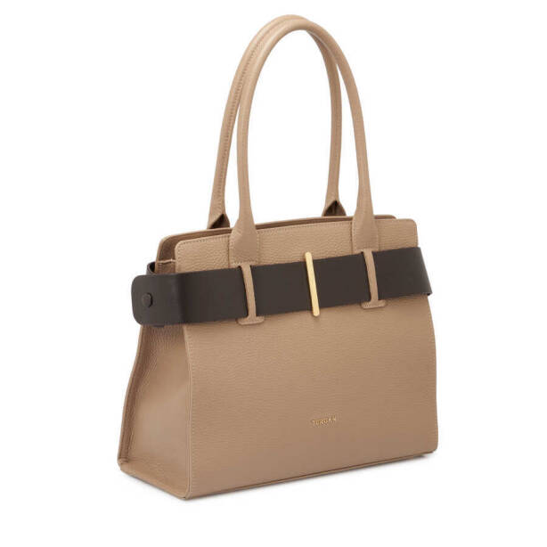 Bej Deri Kadın Omuz Çantası - S24Y1BC80280-U3E - 2