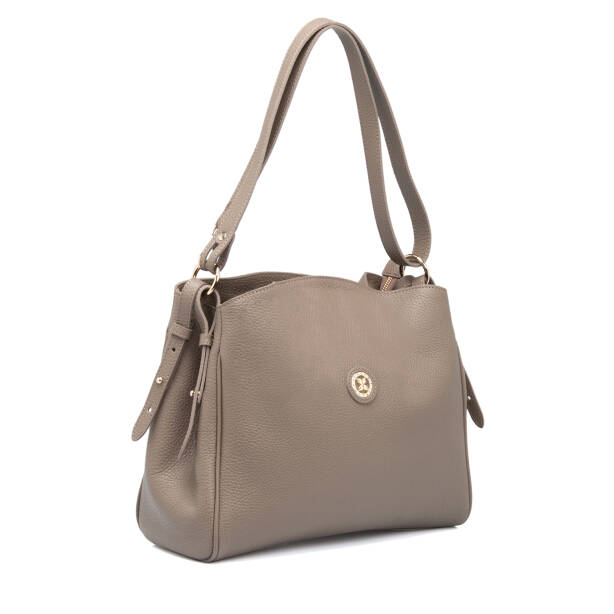 Bej Deri Kadın Omuz Çantası - S25K1BC79450-B73 - 2