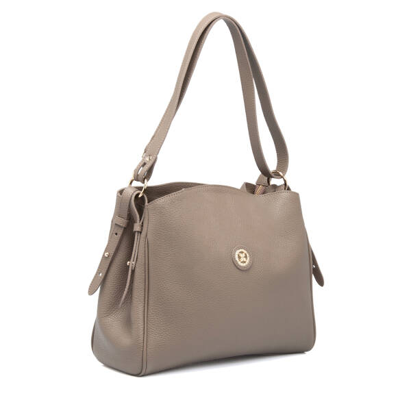 Bej Deri Kadın Omuz Çantası - S25K1BC79450-B73 - 2