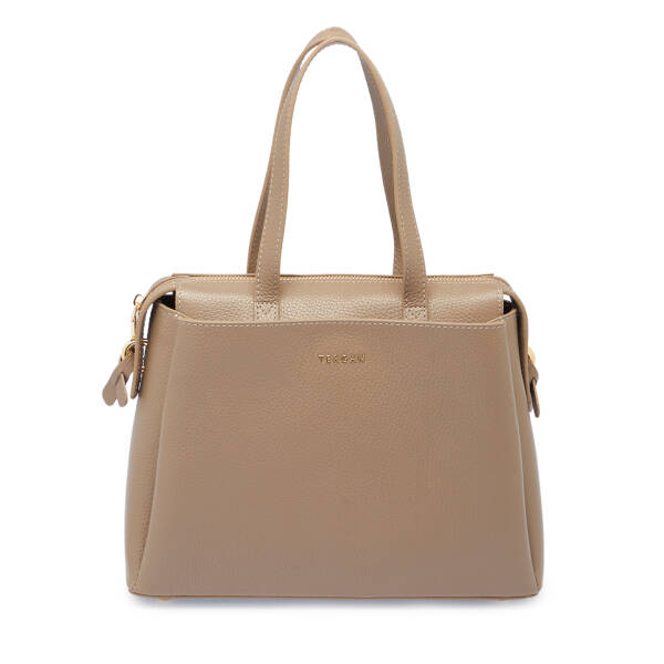 Bej Deri Kadın Omuz Çantası - S25K1BC80355-S95 - 1
