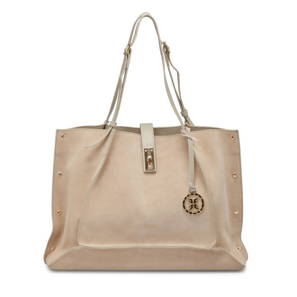 Bej Deri Kadın Omuz Çantası - S25K1BC80382-V1E 