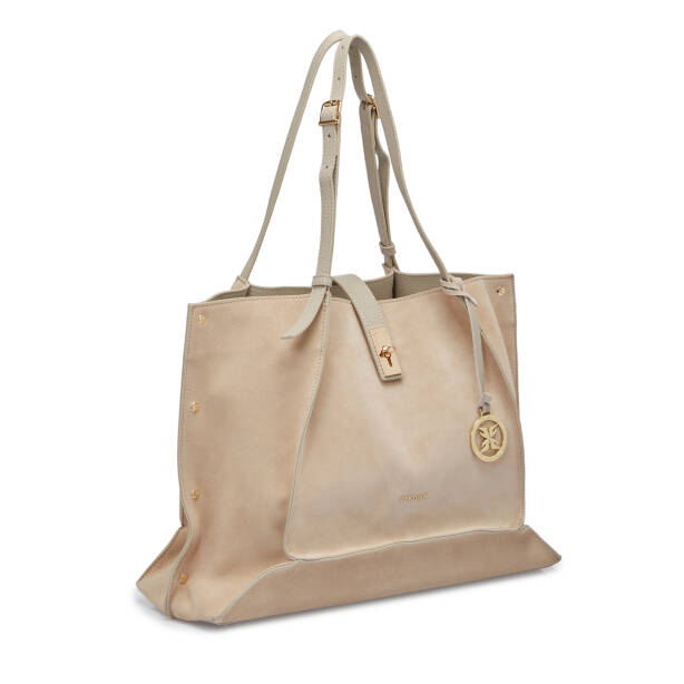 Bej Deri Kadın Omuz Çantası - S25K1BC80382-V1E - 2