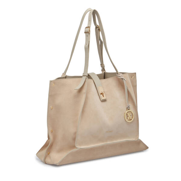 Bej Deri Kadın Omuz Çantası - S25K1BC80382-V1E - 2