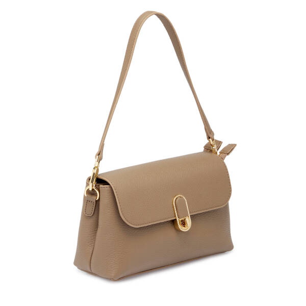 Bej Deri Kadın Omuz Çantası - S25K1BC80439-S95 - 2