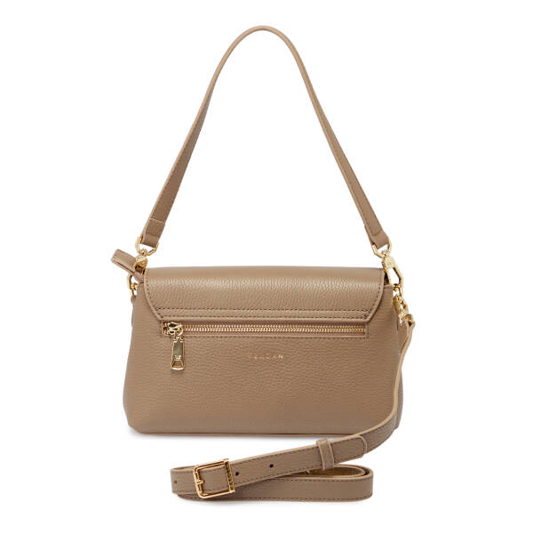 Bej Deri Kadın Omuz Çantası - S25K1BC80439-S95 - 3