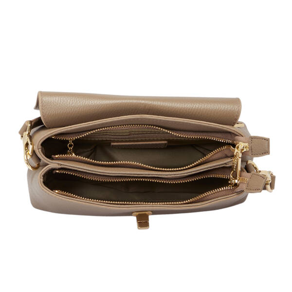 Bej Deri Kadın Omuz Çantası - S25K1BC80439-S95 - 4