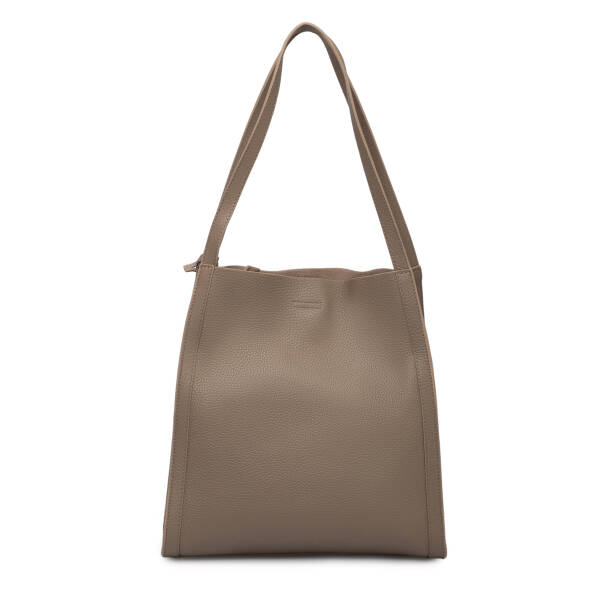 Bej Deri Kadın Omuz Çantası - S25K1BC80491-S95 - 3