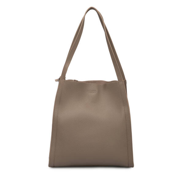 Bej Deri Kadın Omuz Çantası - S25K1BC80491-S95 - 3