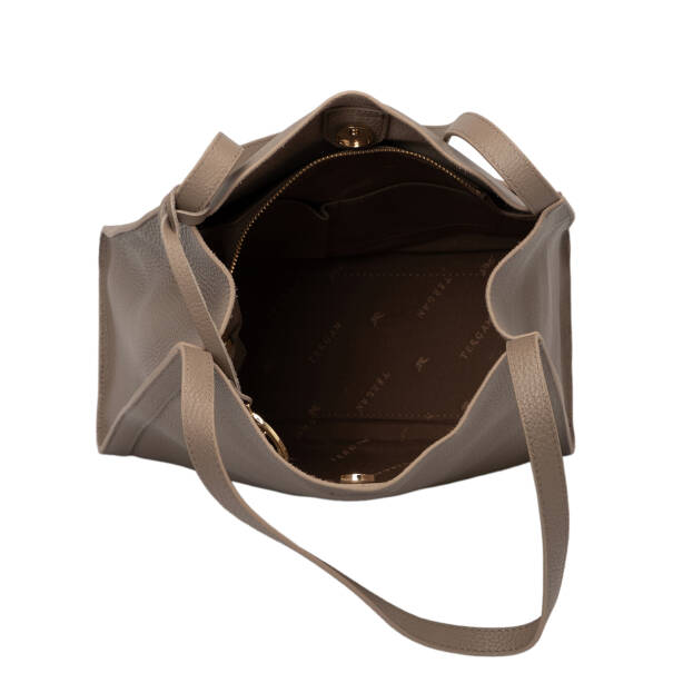 Bej Deri Kadın Omuz Çantası - S25K1BC80491-S95 - 4