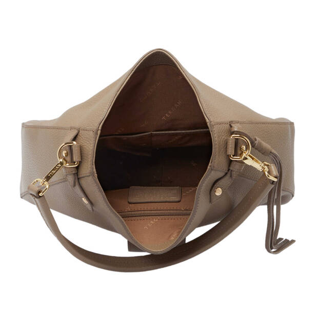 Bej Deri Kadın Omuz Çantası - S25Y1BC80433-S95 - 4