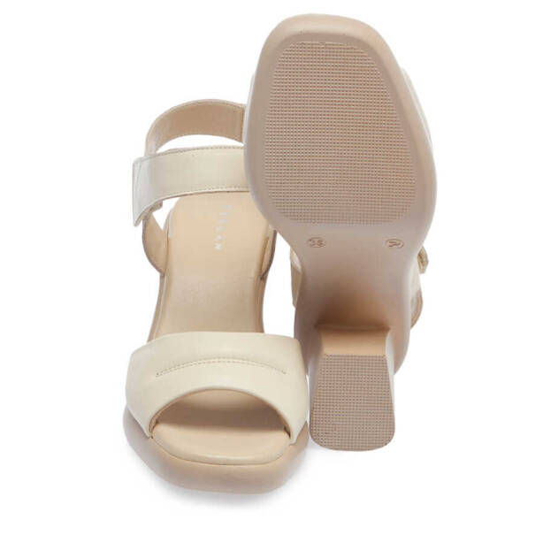 Bej Deri Kadın Sandalet - K24Y1AY67142-A25 - 4