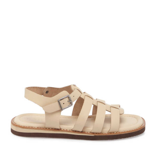 Bej Hakiki Deri Kadın Sandalet - K24Y1SN67127-A25 - 1