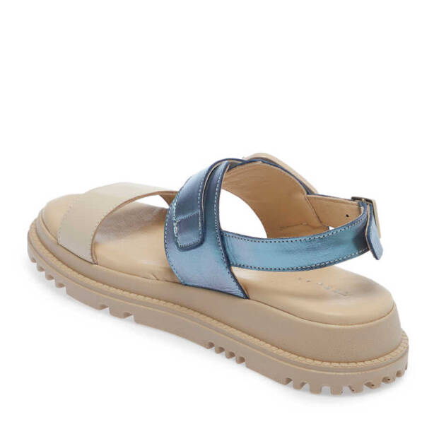 Bej Deri Kadın Sandalet - K24Y1SN67141-A25 - Tergan