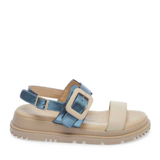 Bej Deri Kadın Sandalet - K24Y1SN67141-A25 - Tergan