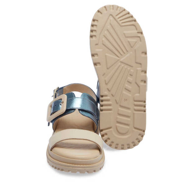 Bej Deri Kadın Sandalet - K24Y1SN67141-A25 - Tergan