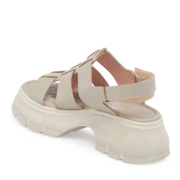 Bej Deri Kadın Sandalet - K24Y1SN67154-S5Y - 2