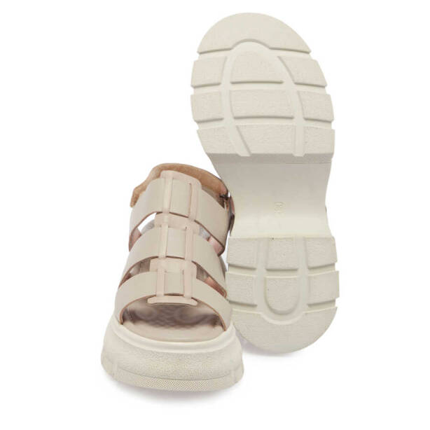 Bej Deri Kadın Sandalet - K24Y1SN67154-S5Y - 4