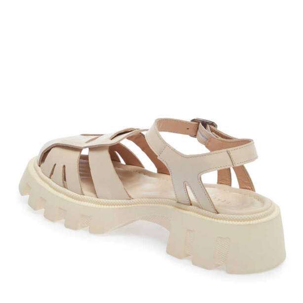 Bej Deri Kadın Sandalet - K24Y1SN67158-A25 - 2