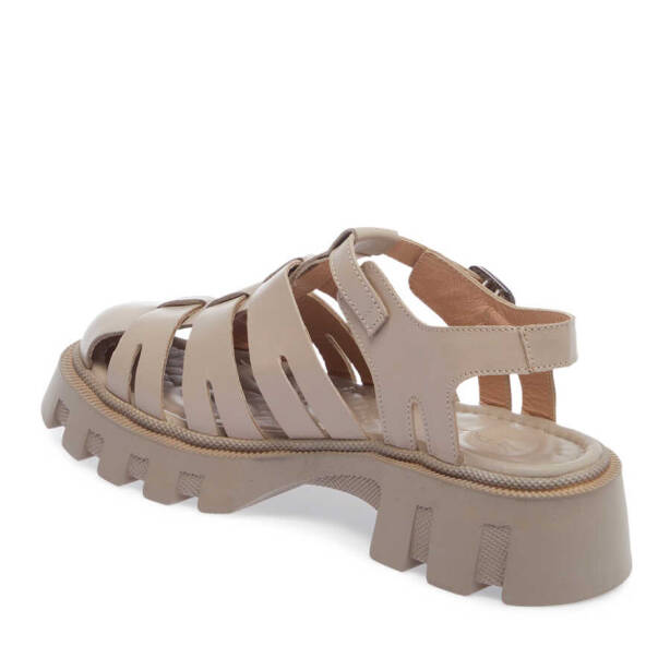 Bej Deri Kadın Sandalet - K24Y1SN67159-S5Y - 2