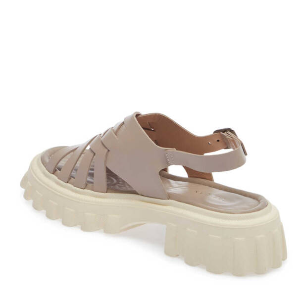 Bej Deri Kadın Sandalet - K24Y1SN67161-S5Y - Tergan