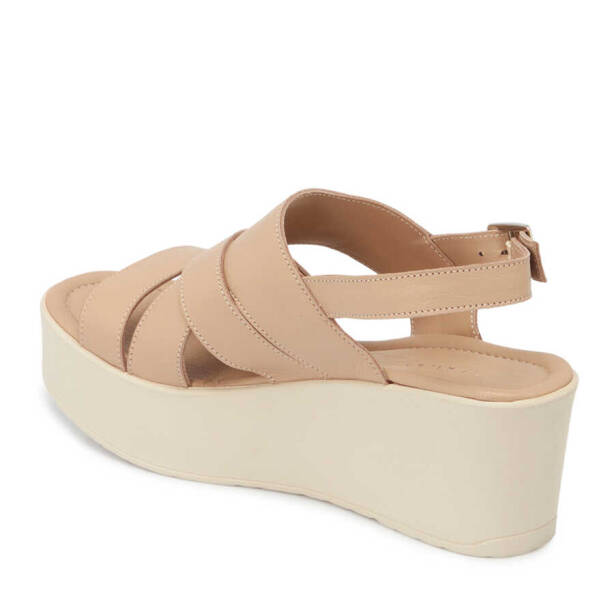 Bej Deri Kadın Sandalet - K24Y1SN67229-A25 - 2
